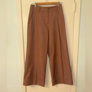 Rose LingLing Salmon Pink Dusty Rose Tailored Wide Leg Trousers